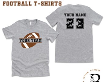 Personalized Double Sided Football Team Shirt, Shirt With Name Age Team Number, Custom Team Name Number Shirt, Customized Football Shirt