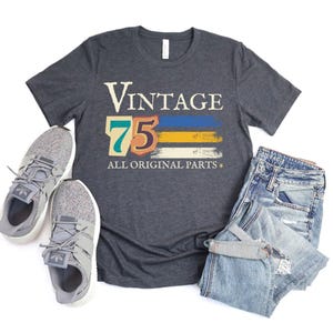 1975 Original Parts Shirt, Vintage 1975 Original Part Tee, 50th Birthday Gift For Men,5Oth Birthday Funny Gift, Born In 1975 Birthday Outfit