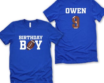 Football Birthday Shirt, Birthday Shirt, Football Birthday Party Shirt, Personalized Birthday Boy Shirt, Sports Birthday Boy Shirt