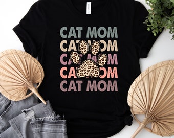 Cat Mom Shirt, Retro Cat Mama Tshirt, Cat Mom Gift, Cat Mom T-shirt, Cat Lover Shirt, Gift For Cat Mom, Fur Mama Shirt