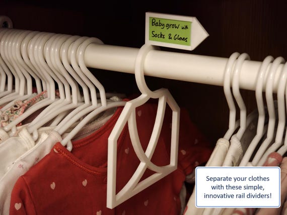 Wardrobe Dividers for Adults or Children 3D Printed With Slots for Custom Labels Etsy UK