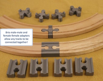 Brio Male-Male & Female-Female Adapters (x5 each) (Enjoy hassle-free set-up with these connectors - fill any tricksy gaps in your tracks!)