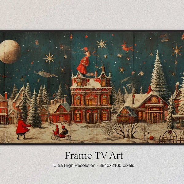 Magical fairy tale TV Art Vintage Dreamy Painting Samsung housewarming gift Digital Download antique Christmas classic dramatic