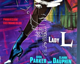 Sophia Loren film poster 1965 "Lady L" Original collector's item