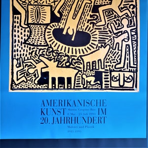 Keith Haring Print Ausstellungsplakat 1993 Vintage Original Sammlerobjekt