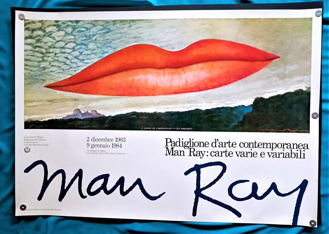 Man Ray Exhibition Poster 1983 A L heure De L observatoire les Amoureux Man Ray Exhibition Poster 1983 A L heure De L observatoire les Amoureux