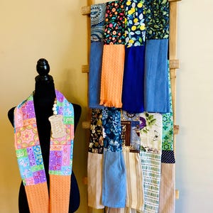 Kitchen Boa: Handmade Cotton Kitchen Scarf with Waffle Towels