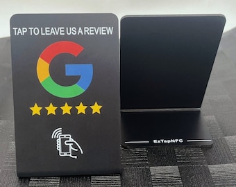 NFC Tap Google Review Stand (English) 5 Star Google Review in just one simple tap