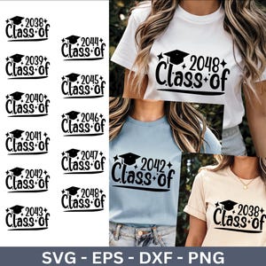 Class of 2038 2039 2040 2041 2042 2043 2044 2045 2046 2047 2048 Svg Bundle| Graduation Class SVG, Class of 2038 grow with me SVG