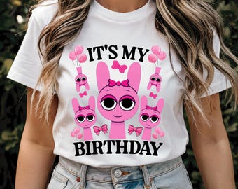 It&#39;s My Birthday Printable Sprunki, Just a Girl Who Loves Sprunki Shirt Png, Funny Sprunki, sprunki gift for her, I&#39;m Just a Girl Shirt Png,