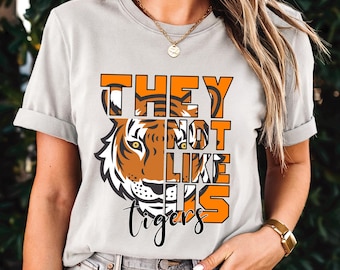They Not Like Us PNG, Tigers Spirit Design, School Spirit Shirt Sublimation, College Cheer Shirt PNG, Tigers Football Mascot, Detroit Lions,