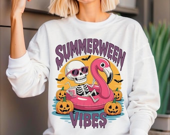 Summerween Vibes SVG: Funny Spooky Halloween Beach Design (Digital Download