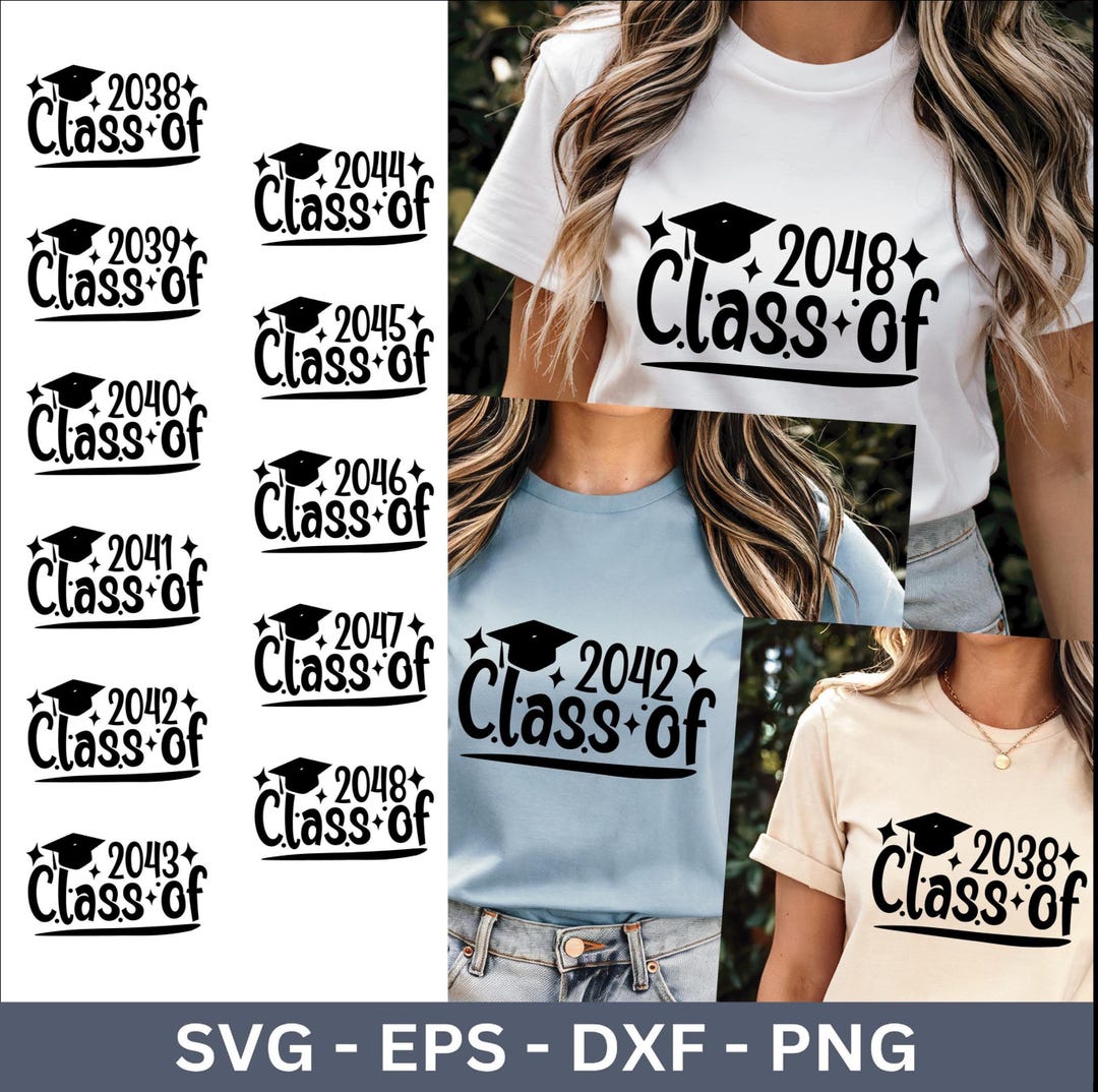 Class of 2038-2048 Graduation SVG Bundle: Grow With Me Handprint Design ...