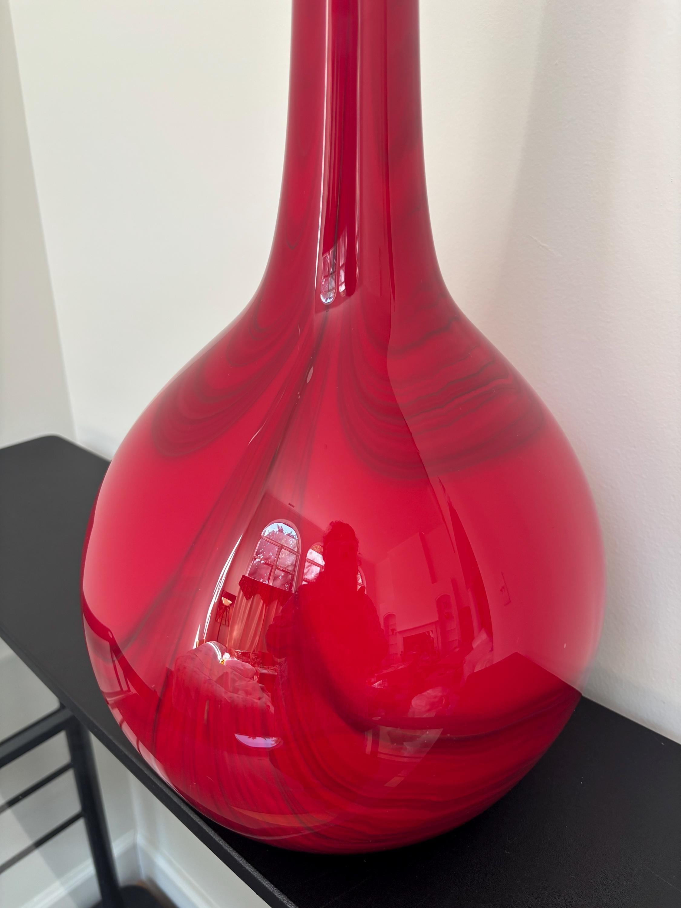 Murano Red Vase - Etsy