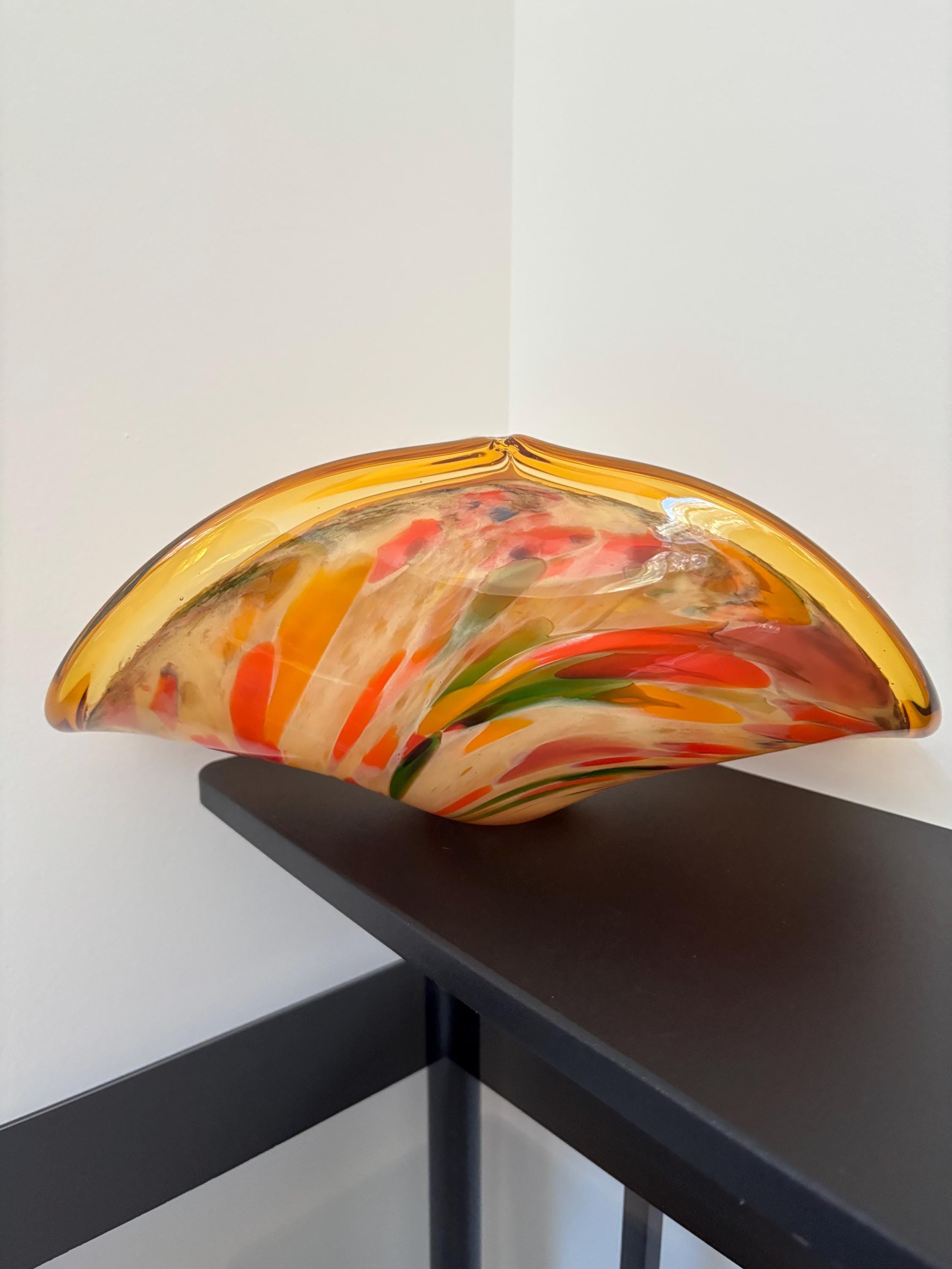 Murano Glass Large Yellow Bowl - Etsy