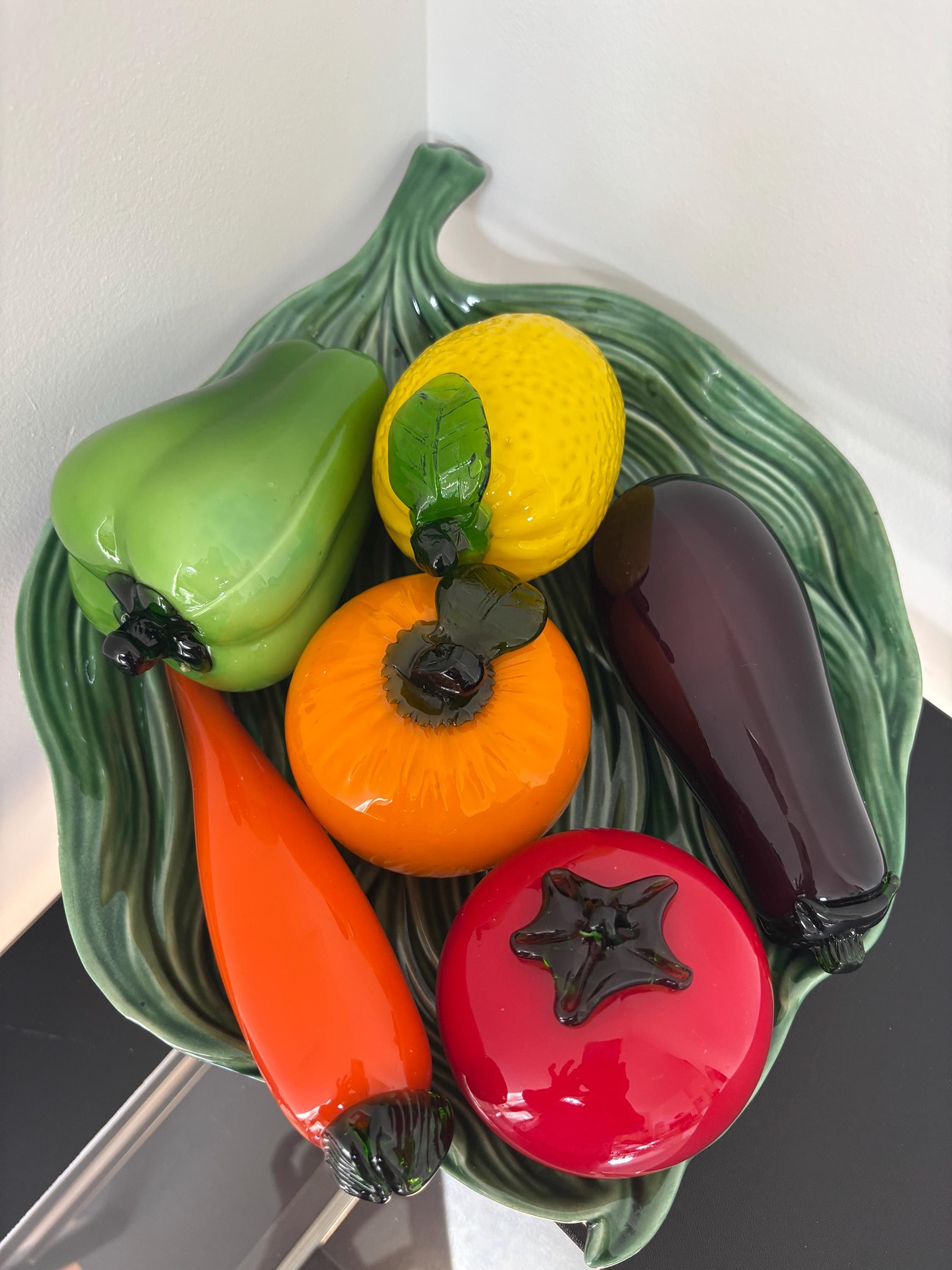 Decorative Glass Vegetables and Fruits - Etsy