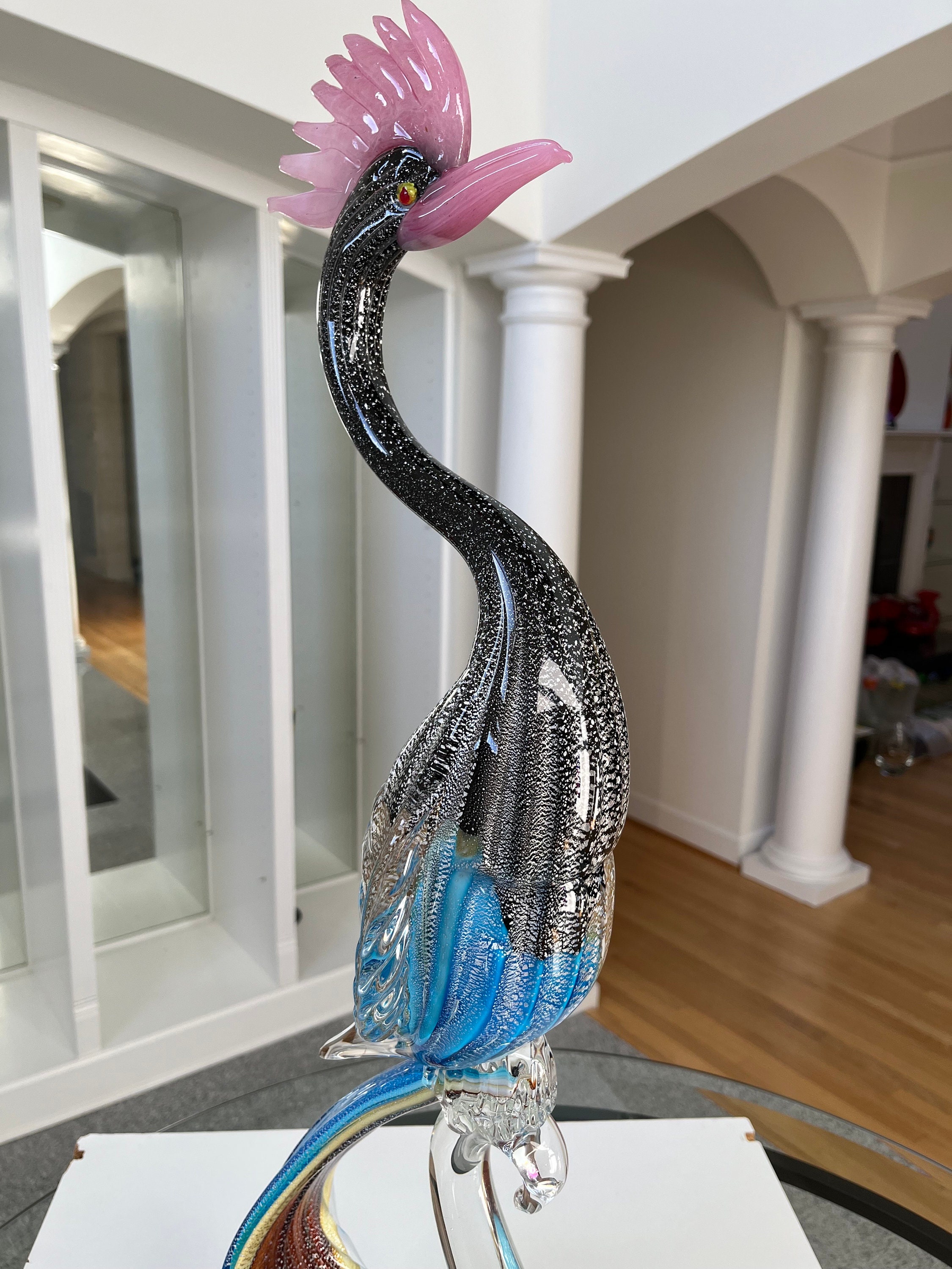 FORMIA, Vetri Di Murano Art Glass Bird Sculpture, With