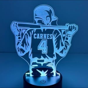 Color Changing Baseball LED Night Light: Sports Fan Decor
