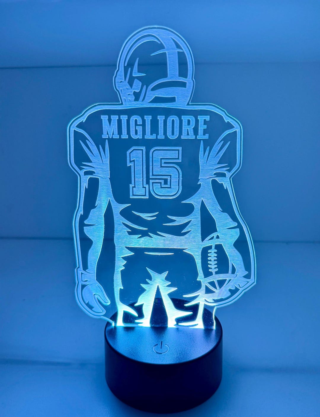 Football Night Light: Color Changing Acrylic LED Sports Decor - Etsy