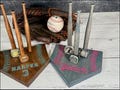 Personalized Baseball/Softball Ring Holder: Wooden Bat Display