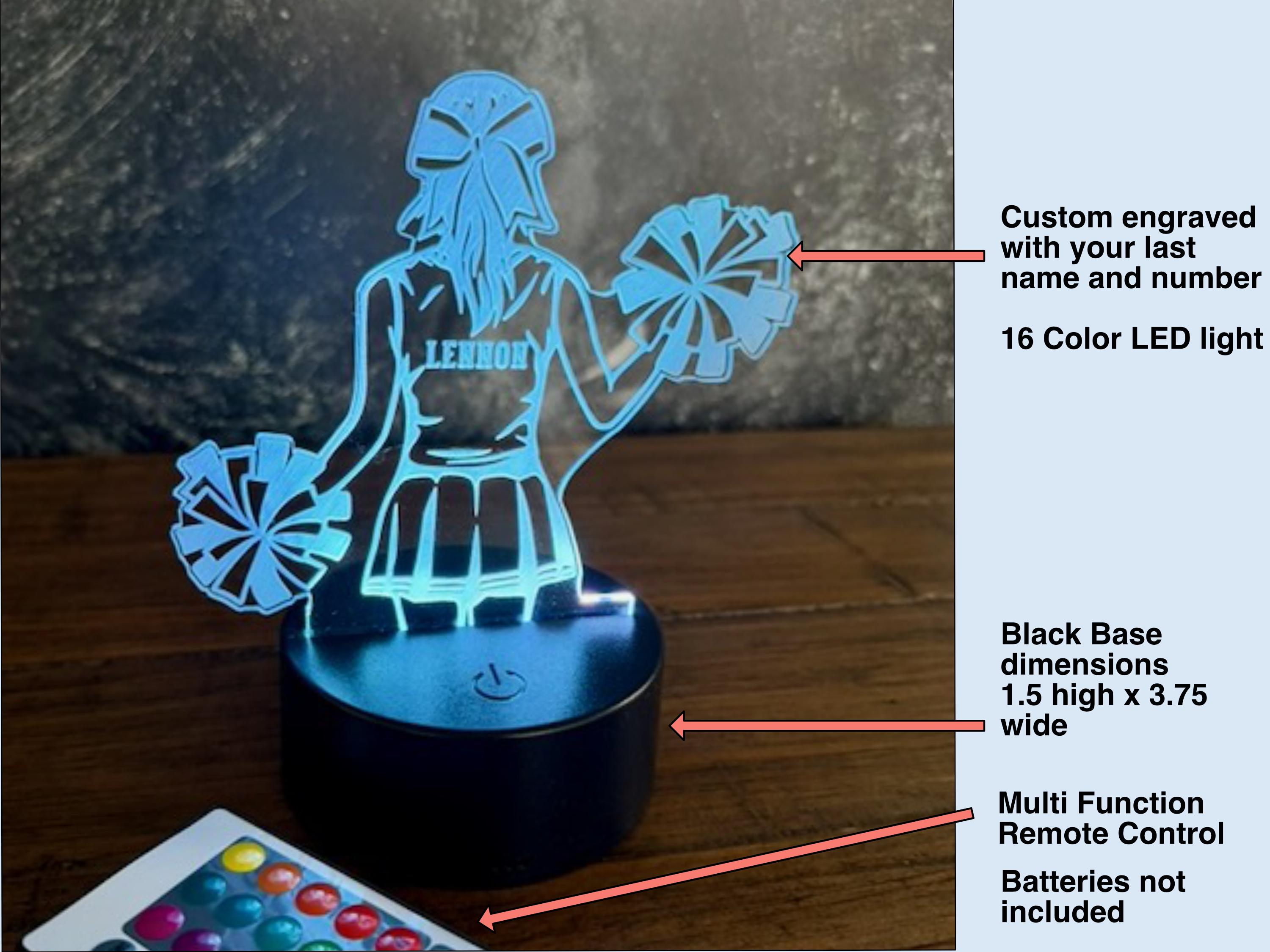 Cheerleader LED Light: Color Changing Acrylic Cheer Light, Kids Room ...