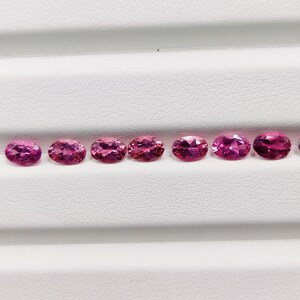 Lote de joyería artesanal pulida con gemas de turmalina rubí de 4 x 6 mm (8 piezas), 3,75 quilates.