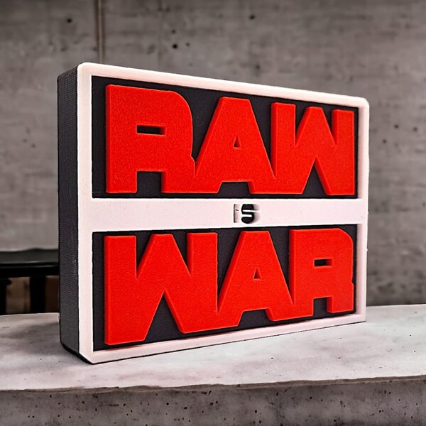 WWE / WWF Raw is War free standing logo. size 5in x 5in