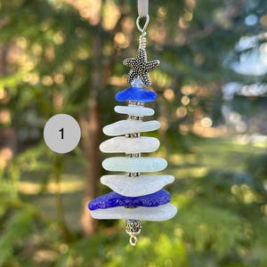 Sea glass tree ornament                                                Swipe through 9 options to choose from Long Island Sound Sea Glass