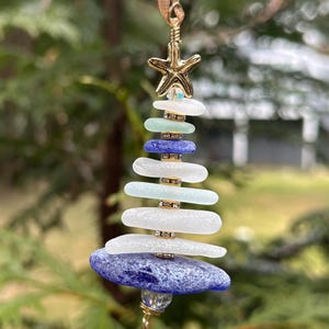 Sea glass tree ornament