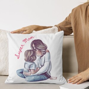 Super Mom Digital Design - Mother’s Day Clipart Printable Mom And Child Artwork Sublimation Png Download