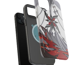 MAGSAFE Arlecchino Inspired Genshin Impact-Resistant 2-layer Tough Phone Case | iPhone
