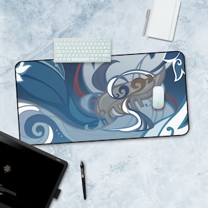Shenhe Inspired Genshin Impact Desk Mat Mousepad
