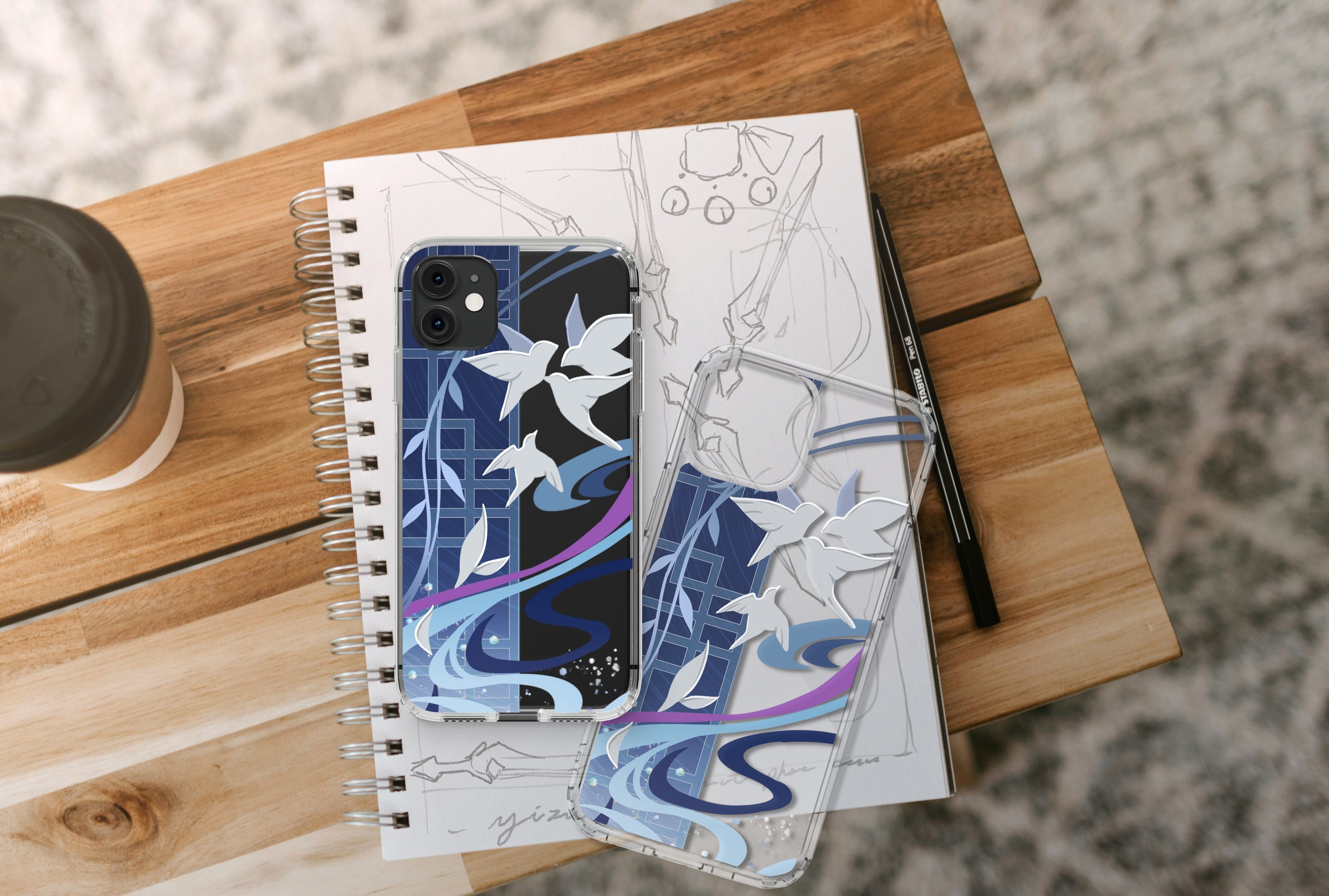 Honkai Star Rail Yanqing Inspired Clear Phone Case