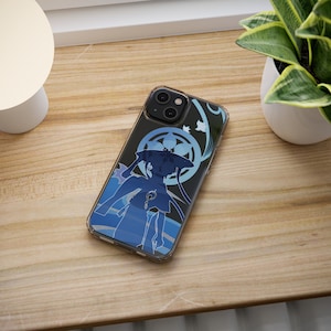 Genshin Wanderer Scaramouche Silhouette Inspired Aesthetic Clear Phone Case