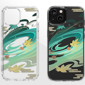Genshin Kaedehara Kazuha Inspired Clear Phone Case
