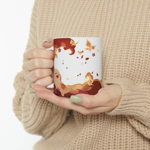 Mug inspiré de l'esthétique de la compétence élémentaire de Hu Tao