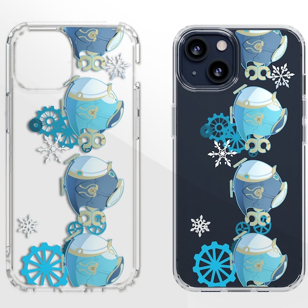 Genshin Freminet Pers Penguin Inspired Clear Phone Case