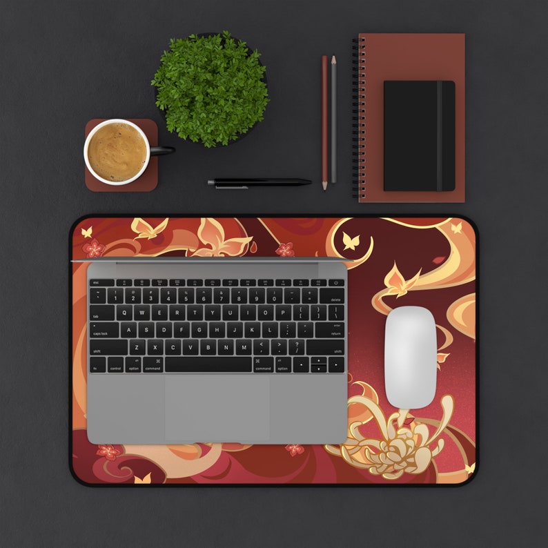 Hu Tao Fanmade Namecard Genshin Impact Desk Mat Mousepad image 6