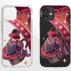 Genshin Lyney Inspired Clear Phone Case