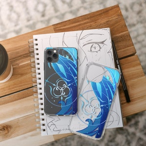 Genshin Neuvillette Inspired Clear Phone Case