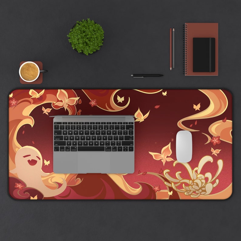 Hu Tao Fanmade Namecard Genshin Impact Desk Mat Mousepad image 5