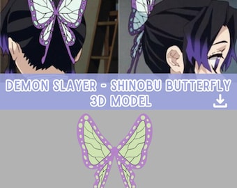 3D Files | Shinobu Butterfly hairpin Demon Slayer