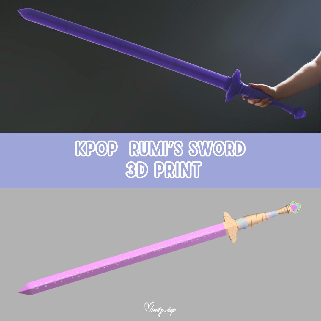 3d Print Inspired Kpop Rumi Sword Etsy