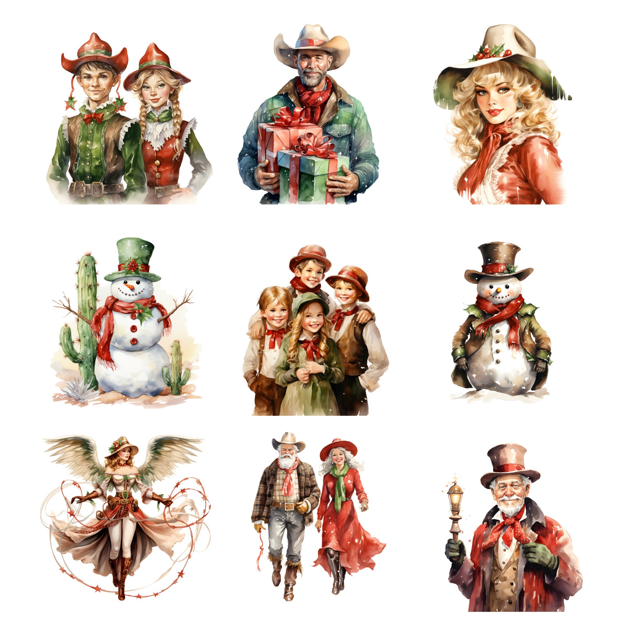 Western Christmas Clipart Christmas Clipart Commercial Use Western