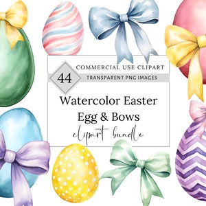 Clipart de huevos de Pascua pintados, huevos de Pascua en acuarela PNG, paquete SVG de Pascua, ilustración coqueta de Pascua para tarjetas, diario basura, invitaciones