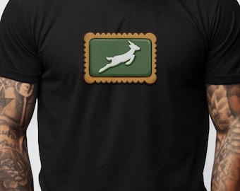 スプリングボッククッキーTシャツ：南アフリカのサファシャツ、動物愛好家Tシャツ、ラグビー