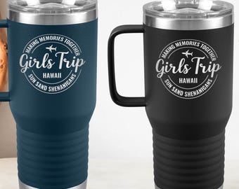 Personalized Girl Trip Laser Engraved Tumbler Polar Camel 20oz Travel Tumbler Beach Vacation tumbler Gift For Her Girl Trip Bachelorette Mug