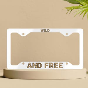 Leopard License Plate Frames Car License Plate Holders Cute Leopard Print Car Accessory Car License Plate Cover Unique Gift For Animal Lover