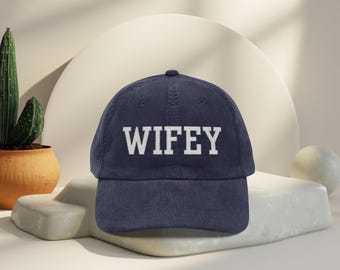 Wifey Hat Corduroy Cap For Newlyweds Gift for Her Embroidered Wife Gift Bride Accessories Wife Trucker Hat Best Wedding Gifts For Friends