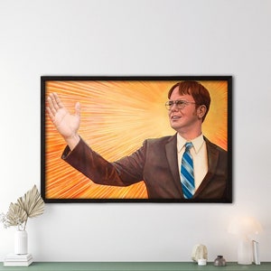 Dwight Schrute Messiah Portrait, The Office Poster Print, The Office Show, Funny TV, Funny Gift, Home Art, Wall Art, Funny Poster